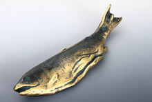 Kitamura Seibo Bronze Salmon Paperweight - Showa Era Japanese Art