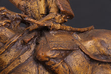 Seibo Kitamura Bronze Sculpture - Samurai Kumagai Naozane, Showa Era