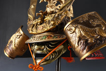 Japanese Samurai Helmet -Great Dragon- with a mask Rare!!  源氏兜 Yasuke