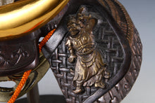Japanese Samurai Helmet - Shikanosuke Kabuto with Niō Guardian Decoration - Rare Showa Display Piece