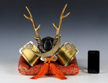 Japanese Samurai Helmet -Yamanaka Shikanosuke Kabuto- Black and Gold Colored