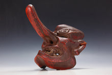 Old Vintage Japanese Paper Clay NOH MASK -Tengu- Braggart Very Rare Product