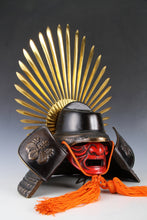 Old Vintage Japanese Samurai Helmet -Hideyoshi's Kabuto- with a mask