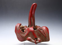 Old Vintage Japanese Paper Clay NOH MASK -Tengu- Braggart Very Rare Product