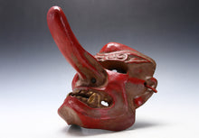 Old Vintage Japanese Paper Clay NOH MASK -Tengu- Braggart Very Rare Product