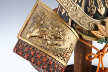 Vintage Yoshitsune Kabuto Samurai Helmet  Japanese Metal Display