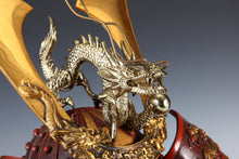 Japanese Samurai Kabuto Helmet -Greater gold dragon- red helmet with a mask