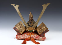Vintage Yoshitsune Kabuto Samurai Helmet  Japanese Metal Display
