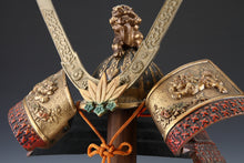 Vintage Yoshitsune Kabuto Samurai Helmet  Japanese Metal Display