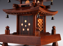 Japanese Vintage Wooden Figure FIVE STORY PAGODA Lamp 五重塔