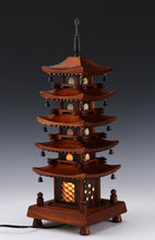 Japanese Vintage Wooden Figure FIVE STORY PAGODA Lamp 五重塔