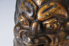Old Vintage Plaster Buddhism Mask Plaque -Basarah Warrior- Showa Product