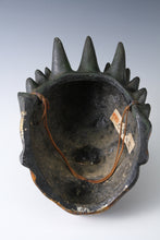 Old Vintage Plaster Buddhism Mask Plaque -Basarah Warrior- Showa Product