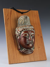 Vintage Paper Clay Kannon Mask  Early Showa Japanese Buddhism Wall Art