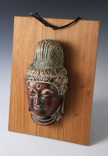 Vintage Paper Clay Kannon Mask  Early Showa Japanese Buddhism Wall Art