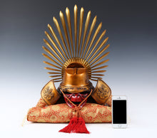 Japanese Massive Samurai Helmet -Hideyoshi's Kabuto- with a mask Rare Color Tsushima