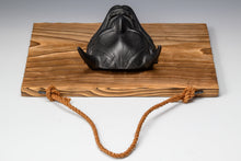 Old Vintage Bronze Noh Mask and with a Wooden Board Hannya 般若 -Jealousy Woman- Tsushima