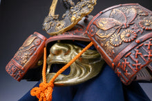Japanese Samurai Kabuto Helmet  Red Butterfly Dragon Decor, Showa Era