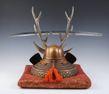 Beautiful Samurai Helmet -Shikanosuke Buddhism Kabuto with a Replica Blade-