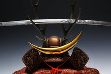 Beautiful Samurai Helmet -Shikanosuke Buddhism Kabuto with a Replica Blade-