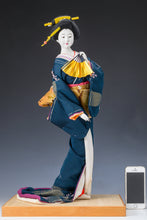Japanese Beautiful Vintage Geisha Doll -Classic Fan Style- 扇 Rare 58cm size
