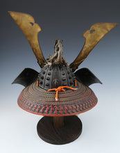 Vintage Japanese Samurai Kabuto Helmet - Dragon Crest Iron Armor with Menpo