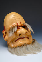 Old Vintage Paper Clay Kagura Noh Mask -a patron saint of study- Tsushima