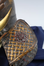 Vintage Japanese Samurai Kabuto Helmet  Shikanosuke, Masked Display