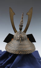 Old Vintage Japanese Samurai Helmet -middle size- with a mask Tsushima
