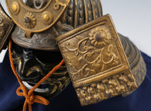 Old Vintage Japanese Samurai Helmet -middle size- with a mask Tsushima