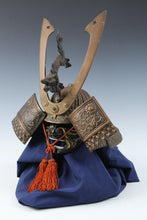 Old Vintage Japanese Samurai Helmet -middle size- with a mask Tsushima