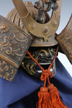 Old Vintage Japanese Samurai Helmet -middle size- with a mask Tsushima