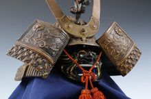 Old Vintage Japanese Samurai Helmet -middle size- with a mask Tsushima