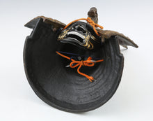 Old Vintage Japanese Samurai Helmet -middle size- with a mask Tsushima