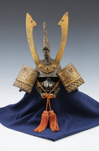 Old Vintage Japanese Samurai Helmet -middle size- with a mask Tsushima