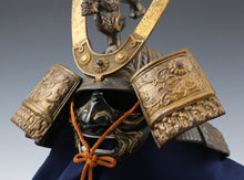 Old Vintage Japanese Samurai Helmet -middle size- with a mask Tsushima