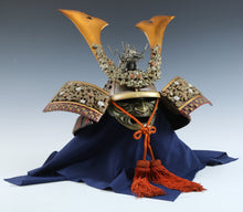 Large Vintage Japanese Samurai Kabuto Helmet  Dragon Crest Mask Display