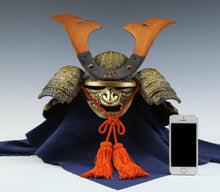 Samurai Helmet -Minamoto Zuisho Kabuto with a Mask- Tsushima Signed