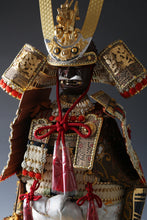 Japanese Samurai Figure Doll  Kamakura Gold Leaf Style, Vintage Display