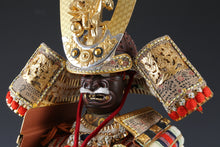 Japanese Samurai Figure Doll  Kamakura Gold Leaf Style, Vintage Display