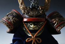 Japanese Old Vintage Samurai Kabuto Helmet -dragon red helmet with a mask- Tsushima