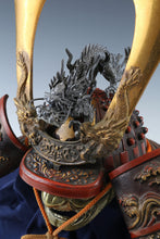 Japanese Old Vintage Samurai Kabuto Helmet -dragon red helmet with a mask- Tsushima