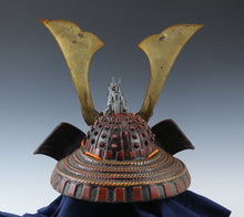 Japanese Old Vintage Samurai Kabuto Helmet -dragon red helmet with a mask- Tsushima