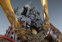 Japanese Old Vintage Samurai Kabuto Helmet -dragon red helmet with a mask- Tsushima