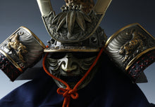 Japanese Old Vintage Samurai Helmet -Tiger & Leo Deco Yoshitsune Kabuto with a mask- Tsushima