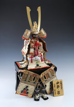Japanese Samurai Figure Doll  Kamakura Gold Leaf Style, Vintage Display