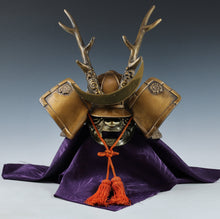 Japanese Beautiful Vintage Samurai Helmet Middle Size  -Shikanosuke Kabuto with a Mask- Tsushima