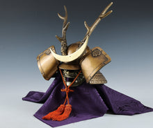 Japanese Beautiful Vintage Samurai Helmet Middle Size  -Shikanosuke Kabuto with a Mask- Tsushima
