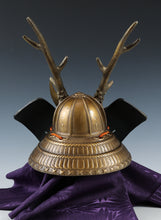 Japanese Beautiful Vintage Samurai Helmet Middle Size  -Shikanosuke Kabuto with a Mask- Tsushima