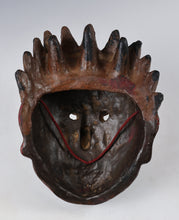 Old Vintage Plaster Buddhism Mask Plaque -Basarah Warrior- Showa Product Tsushima